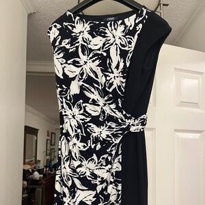 Chaps black and white dress euc size medium